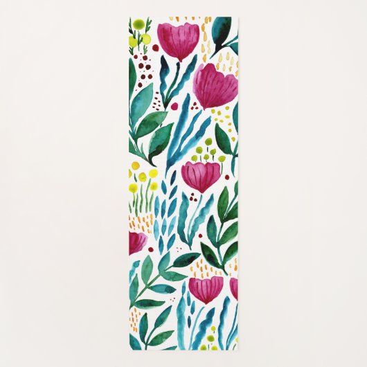 Botanische Blumendarstellung Yogamatte (Vorderseite)