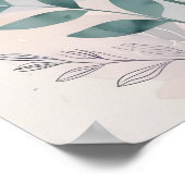 Botanische Blumendrucke Poster (Ecke)