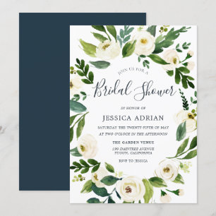 Botanische Blumendusche Bridal Einladung