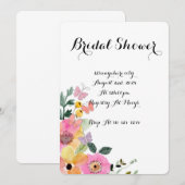 Botanische Blumendusche Einladung (Vorne/Hinten)