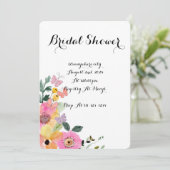 Botanische Blumendusche Einladung (Stehend Vorderseite)