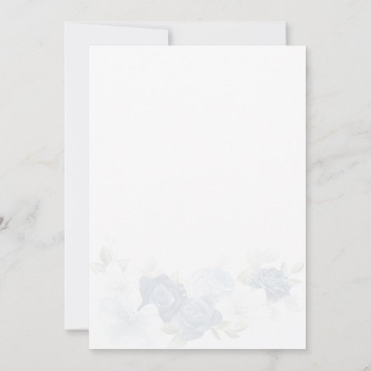 Botanische Blumendusty Moderne Hochzeit im Herbst Einladung (Rückseite)