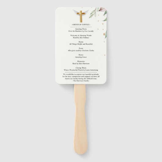 Botanische Blumenfeier Fächer (Rückseite)