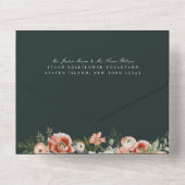 Botanische Blumenfeier Grüne Hochzeit im Herbst All In One Einladung (Rückseite)