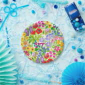 Botanische Blumengarten-Blumen-PapierTeller Pappteller (Party)