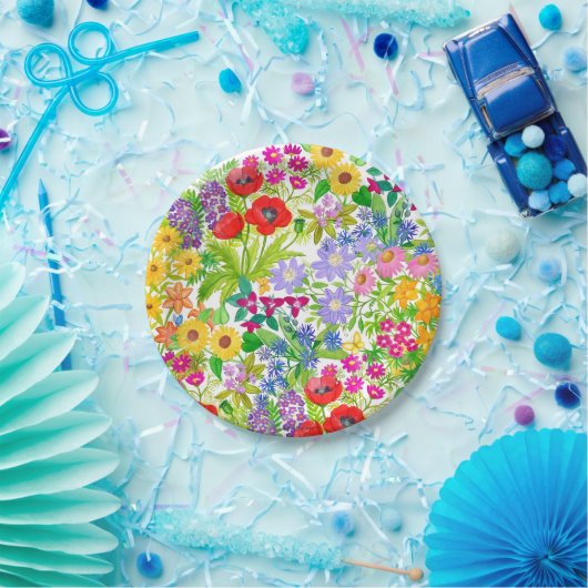 Botanische Blumengarten-Blumen-PapierTeller Pappteller (Party)