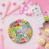 Botanische Blumengarten-Blumen-PapierTeller Pappteller (Party)