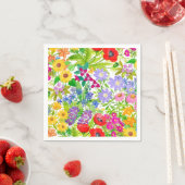 Botanische Blumengarten Blumen Papiertücher Serviette (Beispiel)