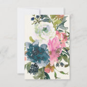 Botanische Blumenhochzeit im eleganten Watercolor Save The Date (Rückseite)