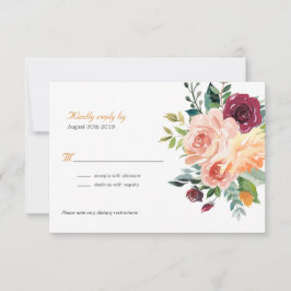 Botanische Blumenhochzeit RSVP Karte