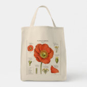 Botanische Blumenillustration Tasche   (Rückseite)
