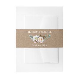 Botanische Blumenkalligrafie Einladungsbanderole