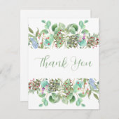 Botanische Blumenkarte Einladung (Vorne/Hinten)