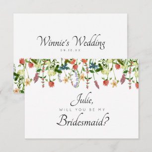 Botanische Blumenkarte Einladung