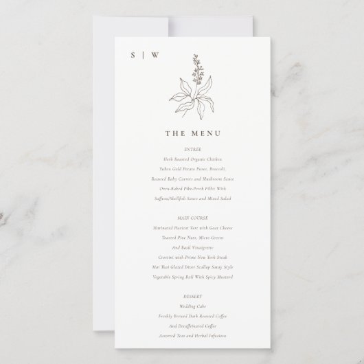 Botanische Blumenkarte für die Monographie Dankeskarte (Vorderseite)