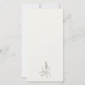 Botanische Blumenkarte für die Monographie Dankeskarte (Rückseite)