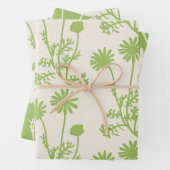Botanische Blumenkäse Linde Grüne Muster Geschenkpapier Set (Beispiel)