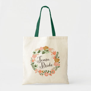 Botanische BlumenKranz-Team-Braut Tragetasche