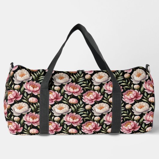 Botanische Blumenmuster Duffle Bag (Vorderseite)