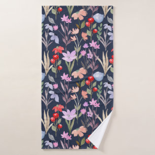Botanische Blumenmuster-Mode Badehandtuch