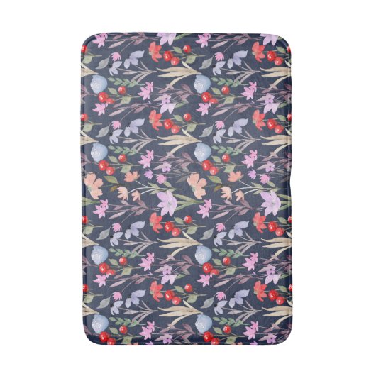 Botanische Blumenmuster-Mode Badematte (Vorderseite Vertikal)