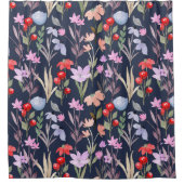 Botanische Blumenmuster-Mode Duschvorhang (Vorderseite)