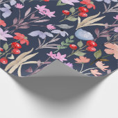 Botanische Blumenmuster-Mode Geschenkpapier (Ecke)