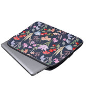 Botanische Blumenmuster-Mode Laptopschutzhülle (Vorne Knopf)