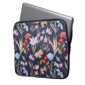 Botanische Blumenmuster-Mode Laptopschutzhülle (Vorderseite Links)