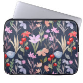 Botanische Blumenmuster-Mode Laptopschutzhülle (Vorderseite)