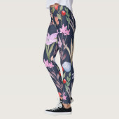 Botanische Blumenmuster-Mode Leggings (Links)