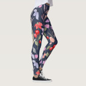 Botanische Blumenmuster-Mode Leggings (Rechts)