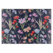 Botanische Blumenmuster-Mode Schneidebrett (Vorderseite)