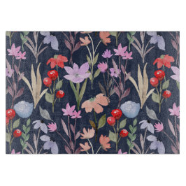 Botanische Blumenmuster-Mode Schneidebrett