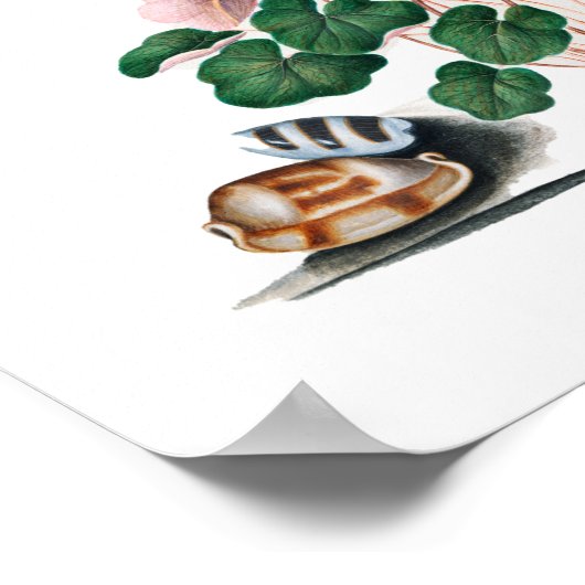 Botanische Blumenplakate Poster (Ecke)