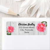 Botanische Blumenpracht Rosa Wasserfarbe (Insitu)