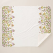 Botanische Blumenpracht Wasserfarben Medium Sherpadecke (Vorderseite (Horizontal))