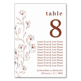 Botanische Blumenstrasse Terracotta auf dem Monte Tischnummer