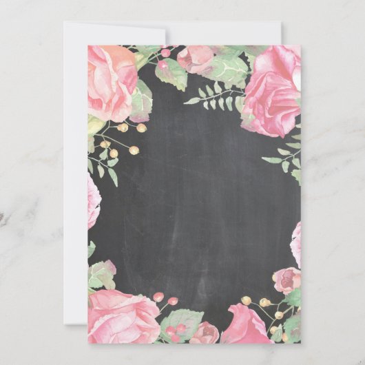 Botanische Blumenüberraschung 50. Geburtstag Einla Einladung (Rückseite)