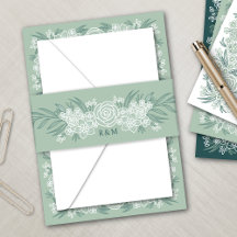 Botanische Blumenzange Mint Smaragdgrüne Hochzeit
