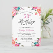 Botanische Blumenzeremonie Geburtstagsparty Einladung (Stehend Vorderseite)
