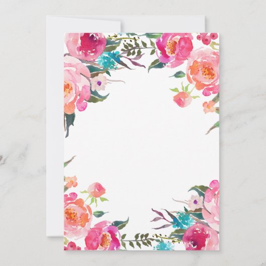 Botanische Blumenzeremonie Geburtstagsparty Einladung (Rückseite)