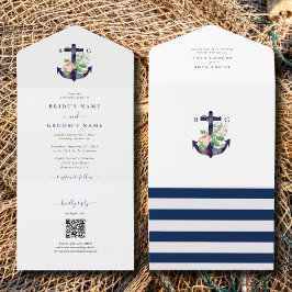 Botanische Blumenzwiebelhochzeit All In One Einladung