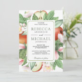 Botanische Blumenzwiebelhochzeit Einladung (Stehend Vorderseite)
