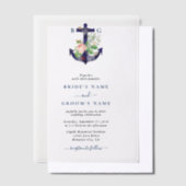 Botanische Blumenzwiebelhochzeit Pergament Einladungen (Versetzt)