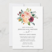 Botanische Blumenzwiebeln Wasserfarbenhochzeit Einladung (Vorderseite)