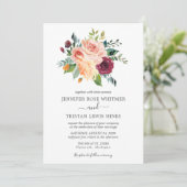 Botanische Blumenzwiebeln Wasserfarbenhochzeit Einladung (Stehend Vorderseite)