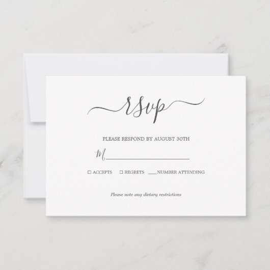 Botanische Blumenzwiebeln Wasserfarbenhochzeit RSVP Karte (Vorderseite)