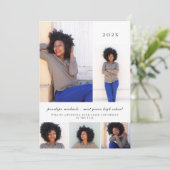 Botanische Blush-Fotocollage-Party Einladung (Stehend Vorderseite)