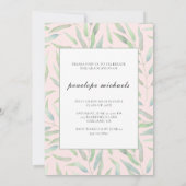 Botanische Blush-Fotocollage-Party Einladung (Rückseite)